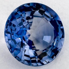 1.27 Ct Blue Sapphire Round Loose Gemstone (pierre précieuse en vrac)