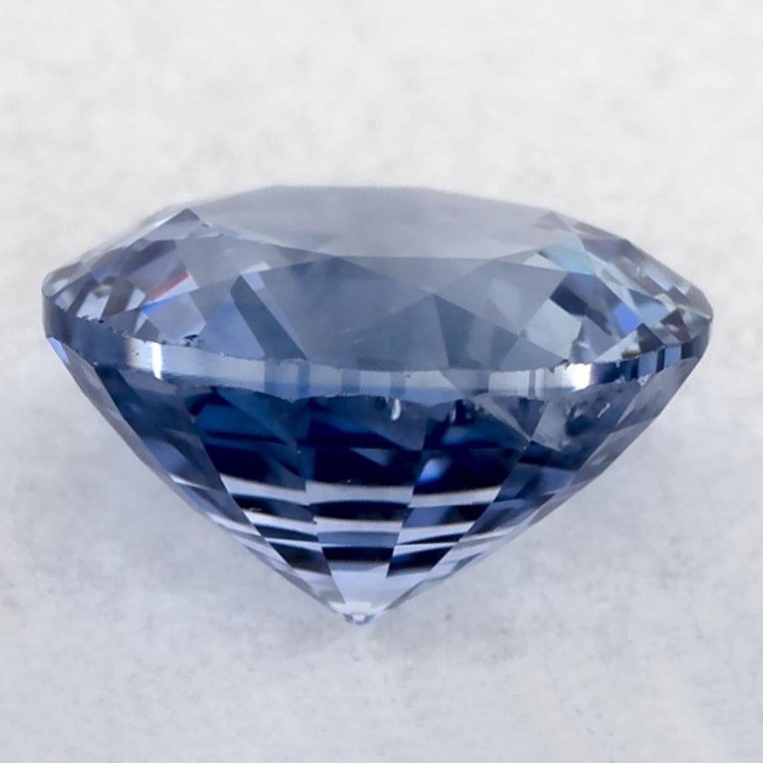 1.27 carati di zaffiro blu rotondo sfuso In condizioni Nuovo in vendita a Fort Lee, NJ