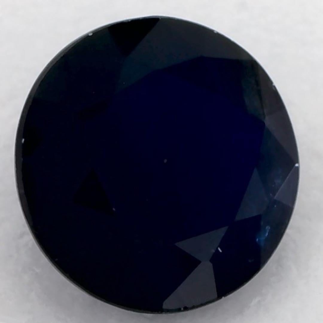 1.27 ct Zafiro Azul Redondo Gema Suelta en Nuevo estado para la venta en Fort Lee, NJ