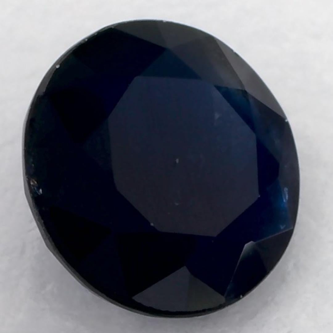De las mujeres 1.27 ct Zafiro Azul Redondo Gema Suelta en venta