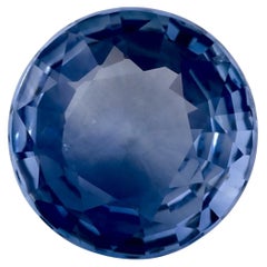 1.27 Karat Blauer runder Saphir, loser Edelstein