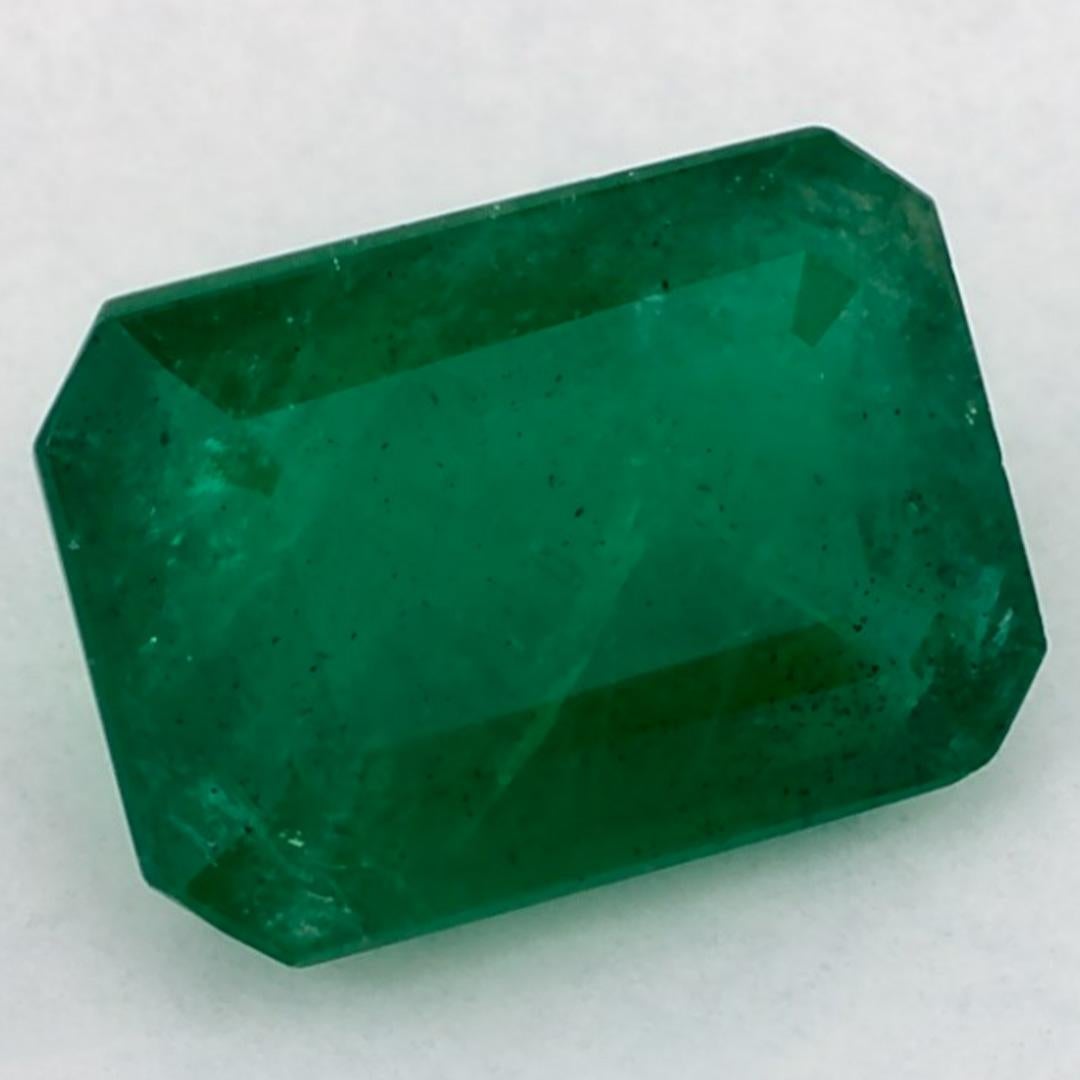 Taille octogone 1.27 Ct Emerald Octagon Loose Gemstone (pierre précieuse en vrac) en vente