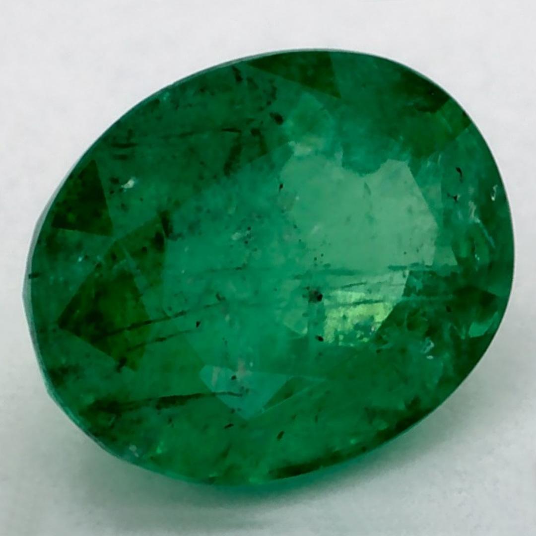 Taille ovale 1.27 Ct Emerald Oval Loose Gemstone (pierre précieuse en vrac) en vente