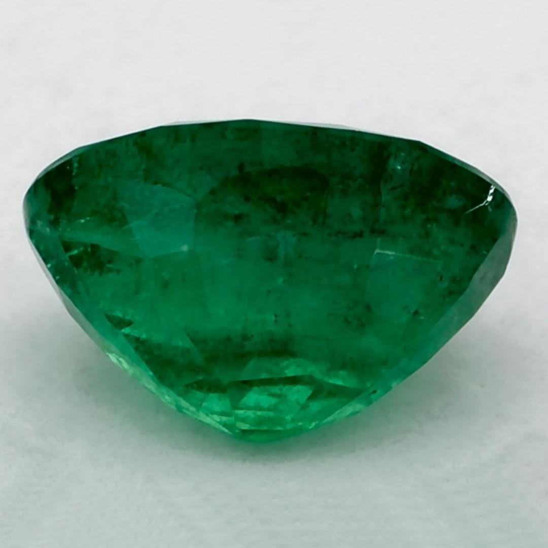 1.27 Ct Emerald Oval Loose Gemstone In New Condition For Sale In Fort Lee, NJ