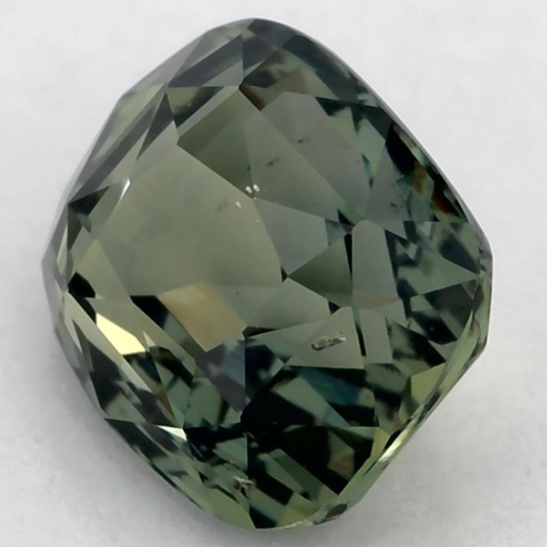 1.27 Ct Green Sapphire Cushion Loose Gemstone Pour femmes en vente