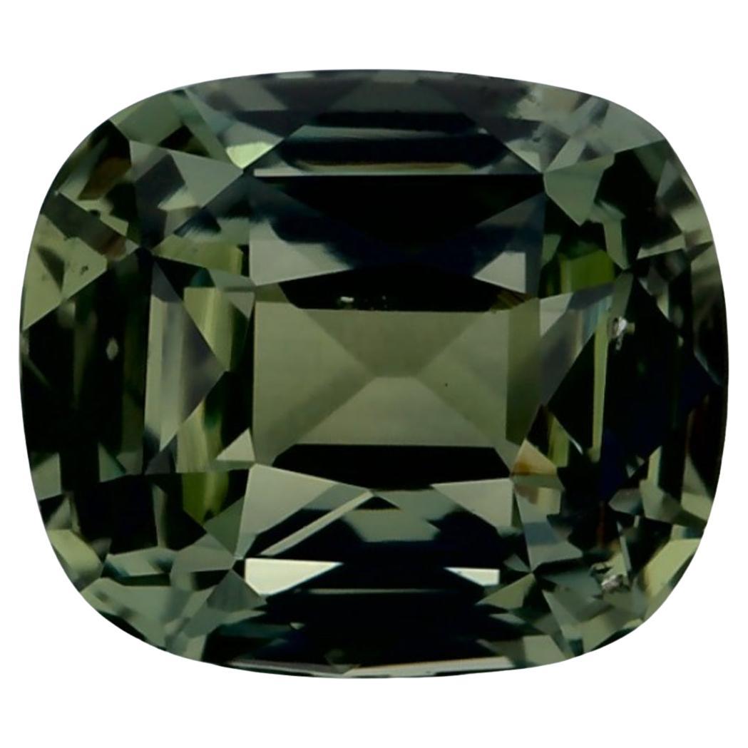 1.27 Ct Green Sapphire Cushion Loose Gemstone