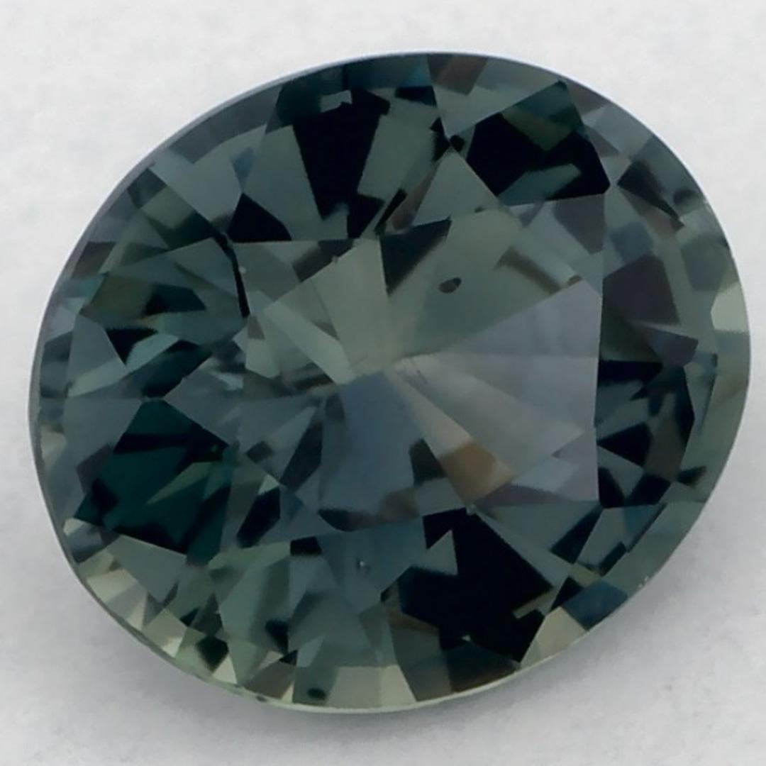 1.27 Karat Grüner Saphir Oval Loser Edelstein (Ovalschliff) im Angebot