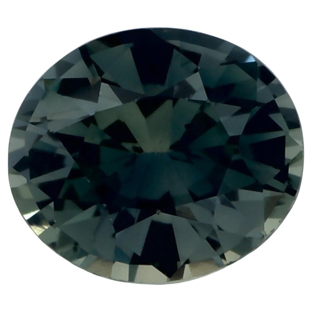 1.27 Ct Green Sapphire Oval Loose Gemstone (Saphir vert ovale en vrac)