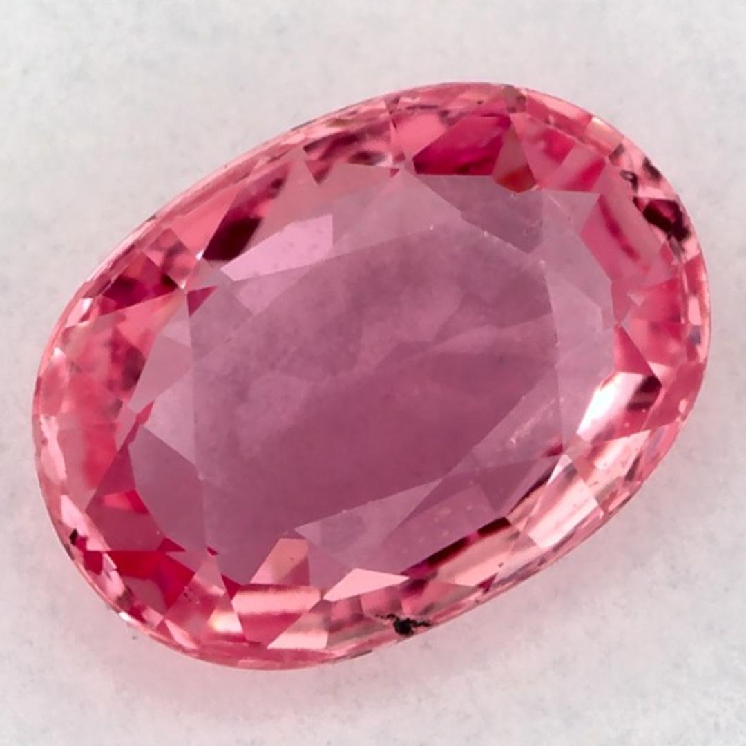 1.27 Karat Rosa Saphir Oval Loser Edelstein (Ovalschliff) im Angebot