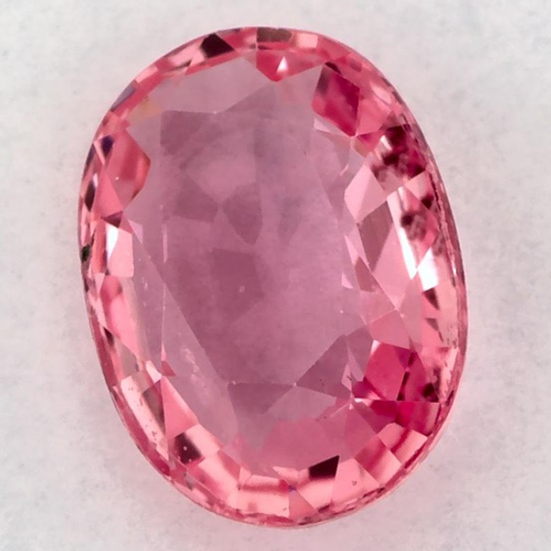 1.27 Karat Rosa Saphir Oval Loser Edelstein Damen im Angebot