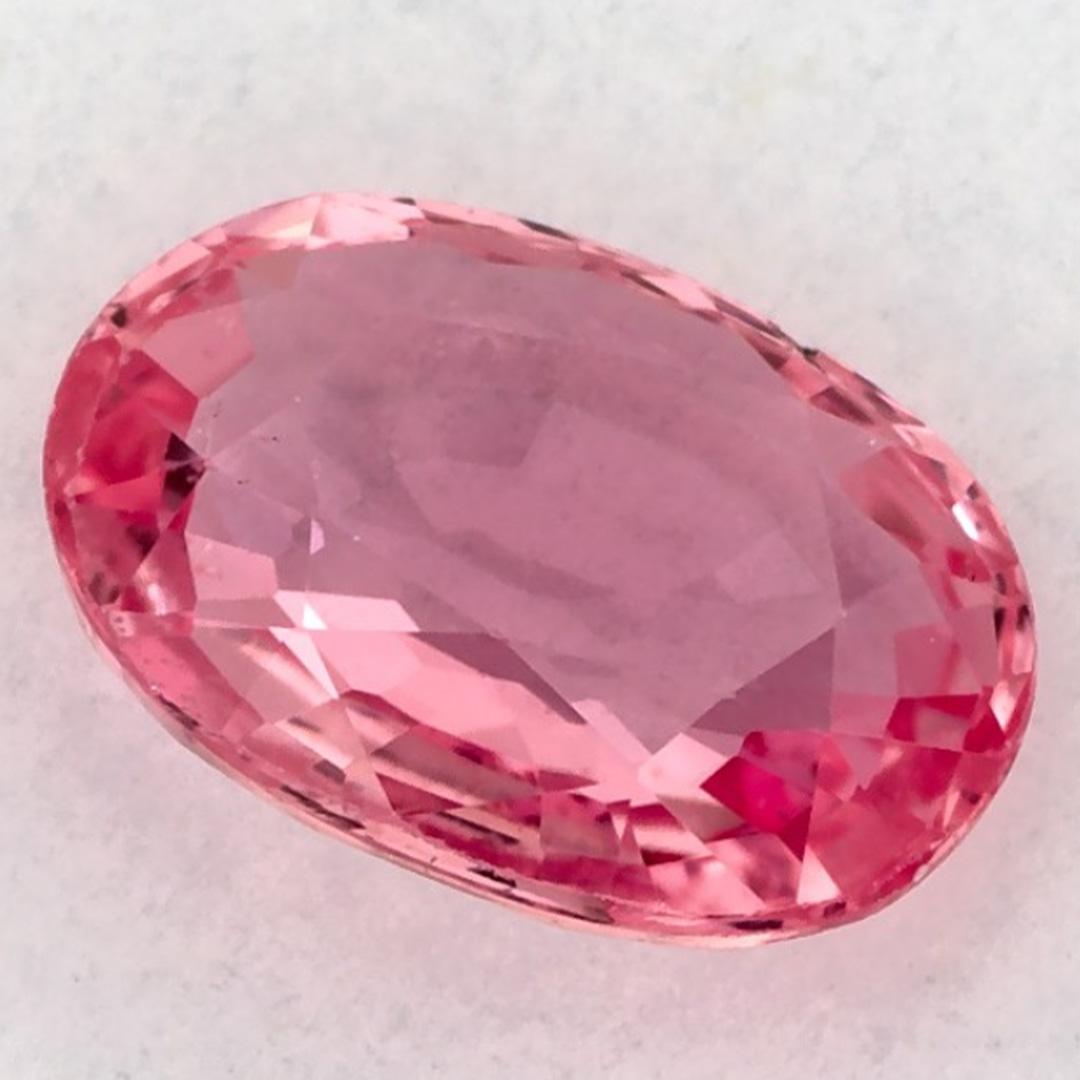 1.27 Karat Rosa Saphir Oval Loser Edelstein im Angebot 1
