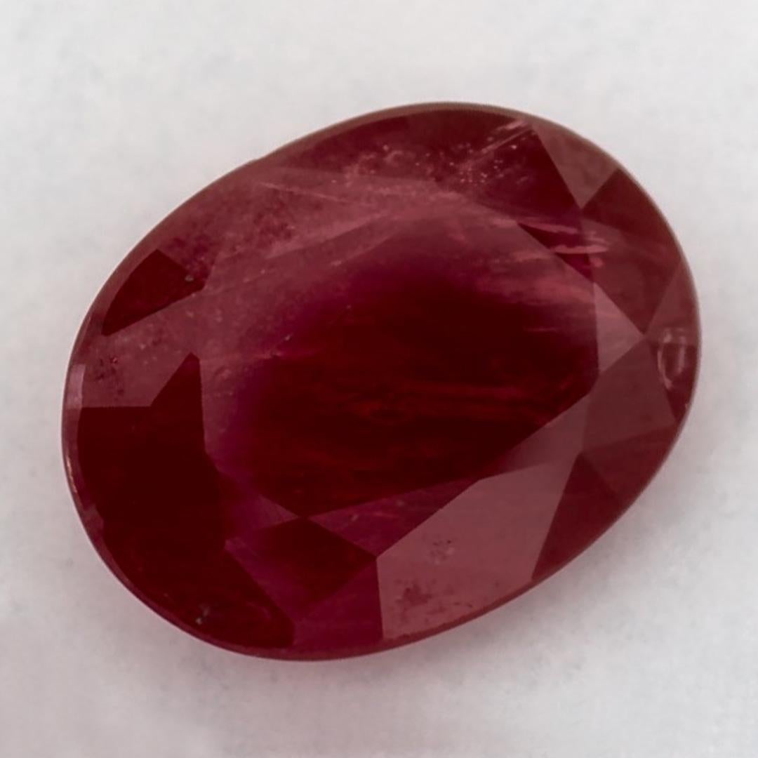 Oval Cut 1.27 Ct Ruby Oval Loose Gemstone For Sale