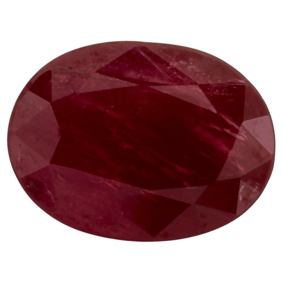 1.27 Ct Ruby Oval Loose Gemstone For Sale