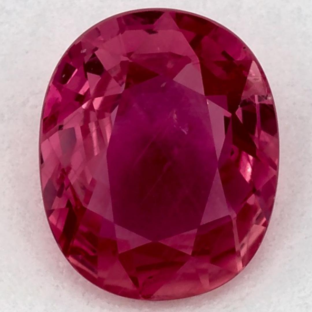 1.27 Ct Ruby Oval Loose Gemstone