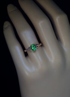 1.27 Carat Russian Demantoid Rose Gold Ring, 1930s