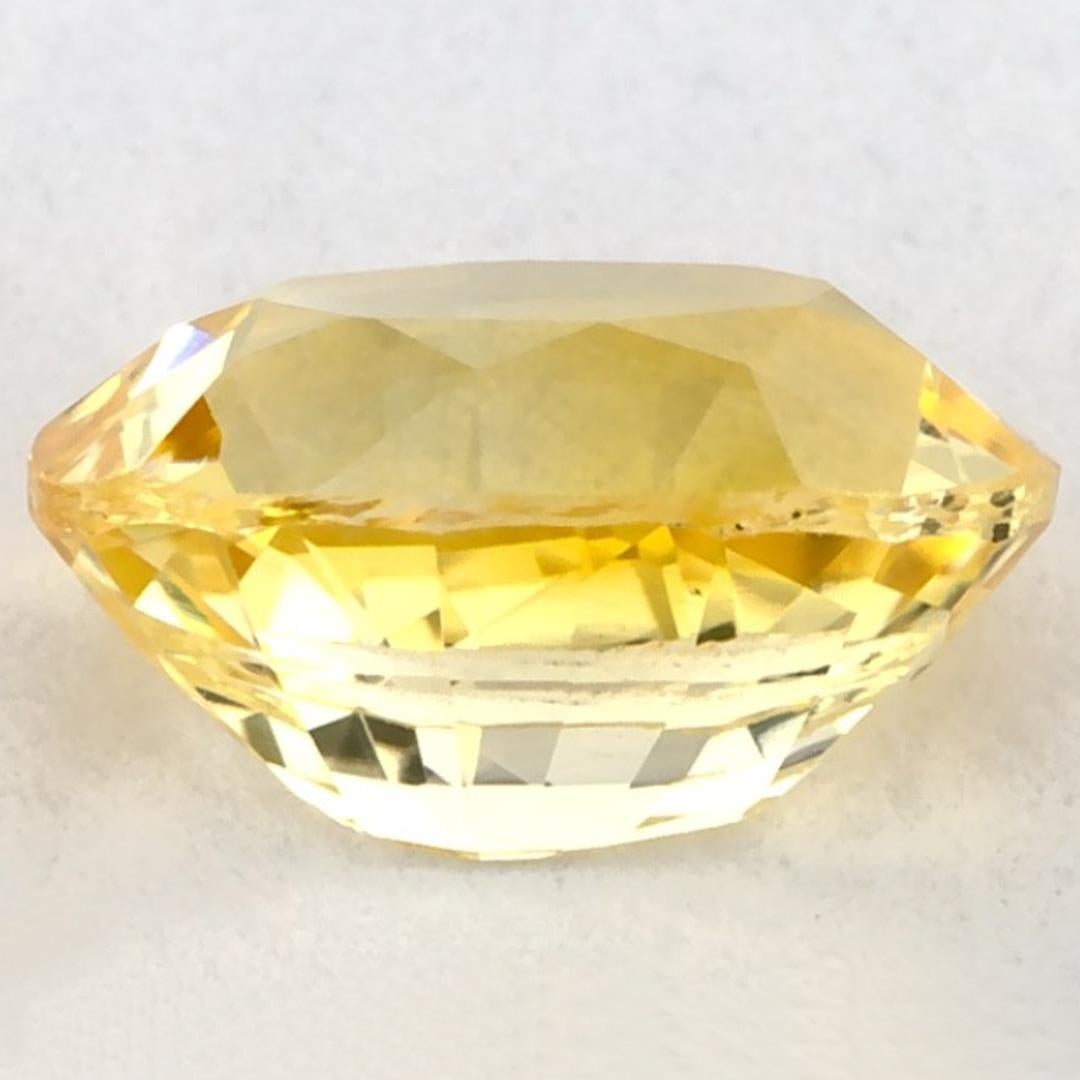 1.27 carati di zaffiro giallo ovale certificato, gemma sfusa In condizioni Nuovo in vendita a Fort Lee, NJ