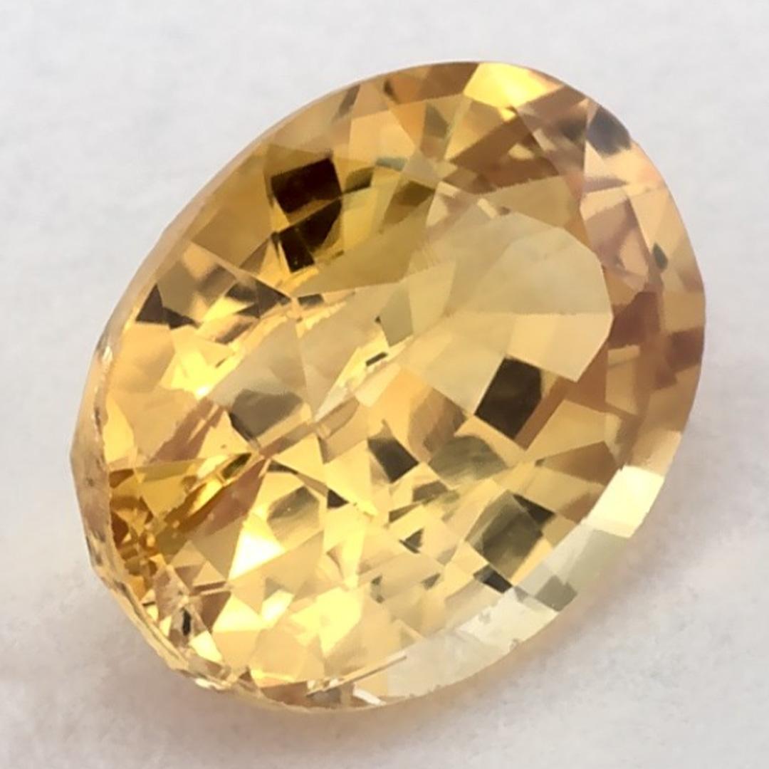 This natural Yellow sapphire offers elegance and sophistication. With its rich color saturation and precise cutting, it is the perfect centerpiece for an engagement ring or luxury jewelry design.

This sapphire originates from Sri Lanka (Ceylon),