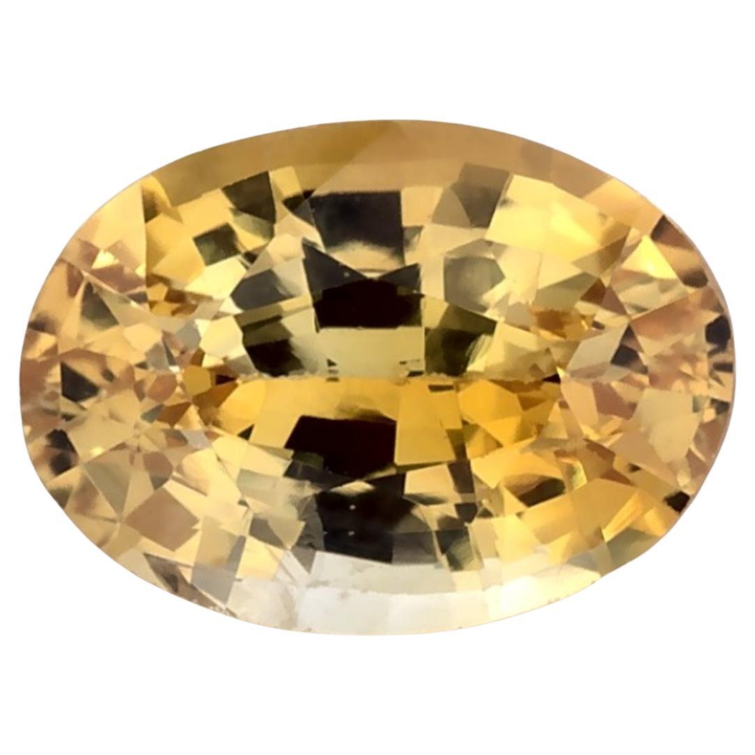 1.27 carati di zaffiro giallo ovale sfuso