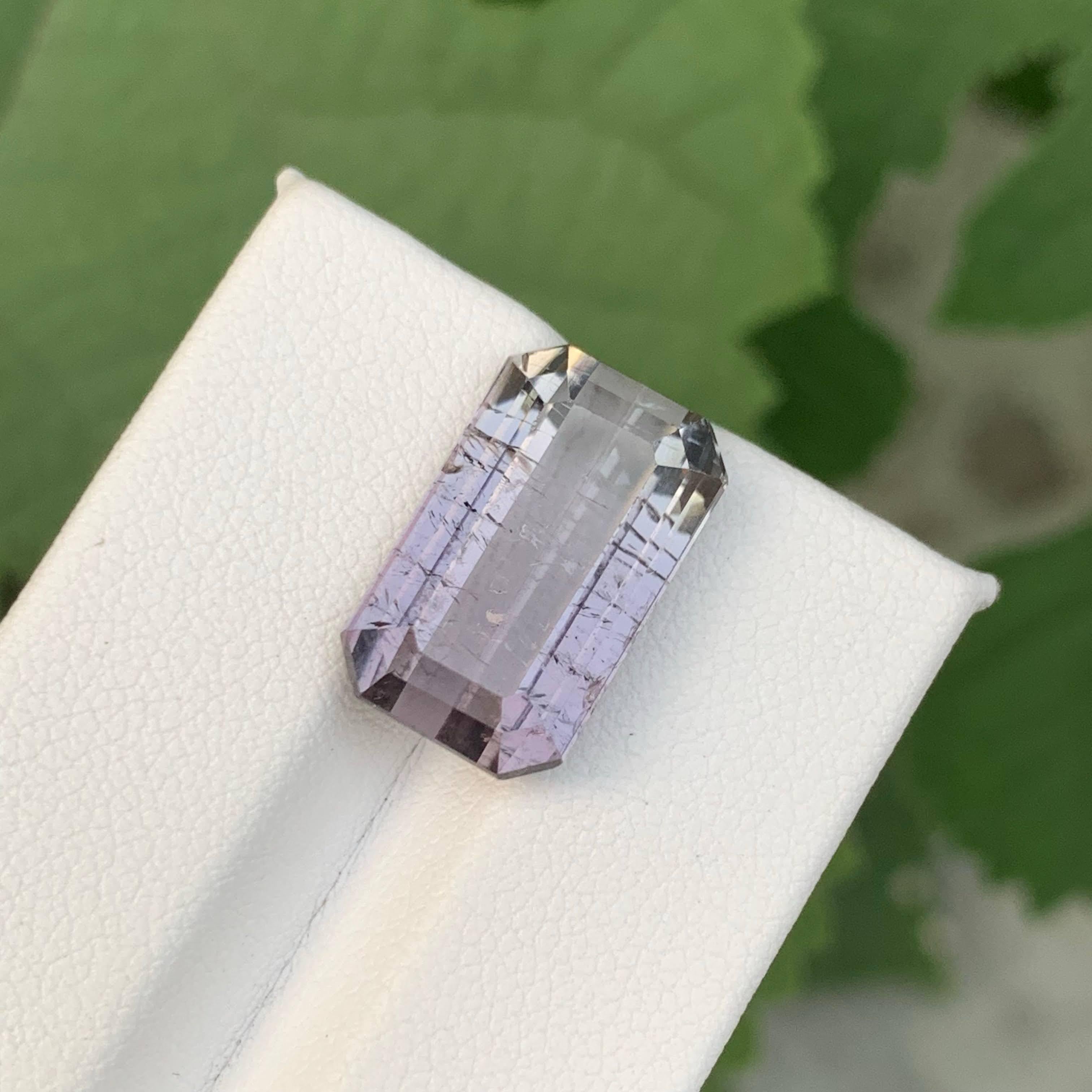 12.70 Carat Natural Loose Stylish Purple Tourmaline Emerald Cut Afghan Gemstone (pierre précieuse afghane) en vente 4