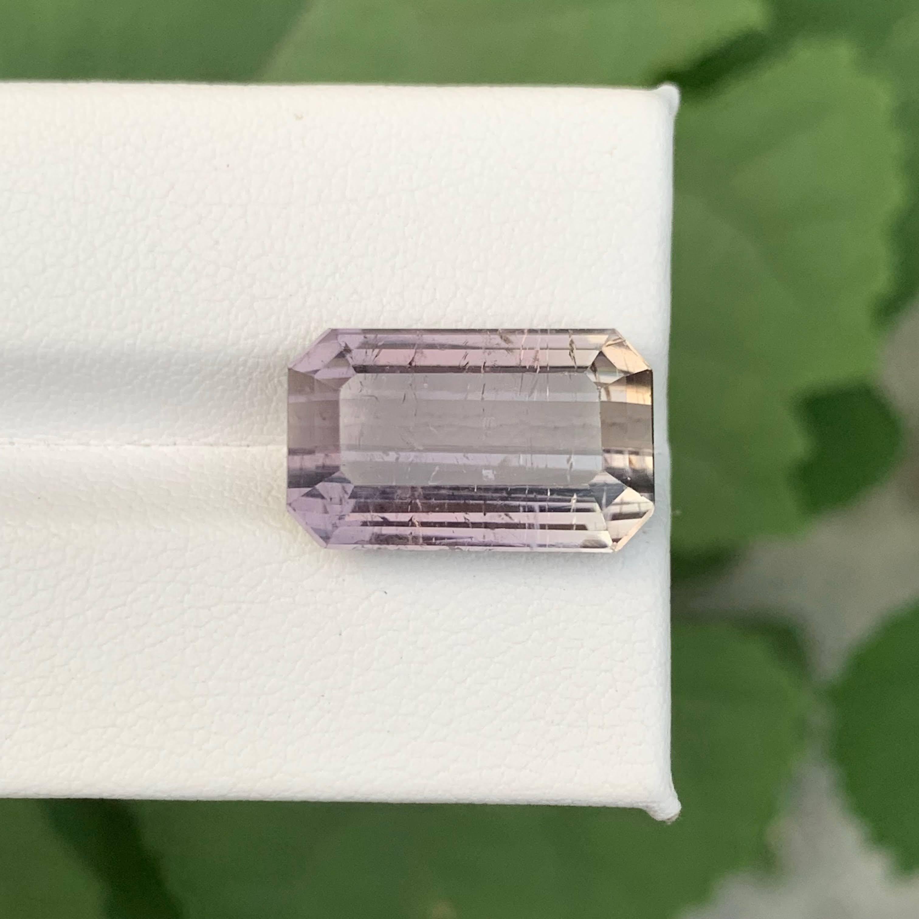 12.70 Carat Natural Loose Stylish Purple Tourmaline Emerald Cut Afghan Gemstone (pierre précieuse afghane) en vente 3
