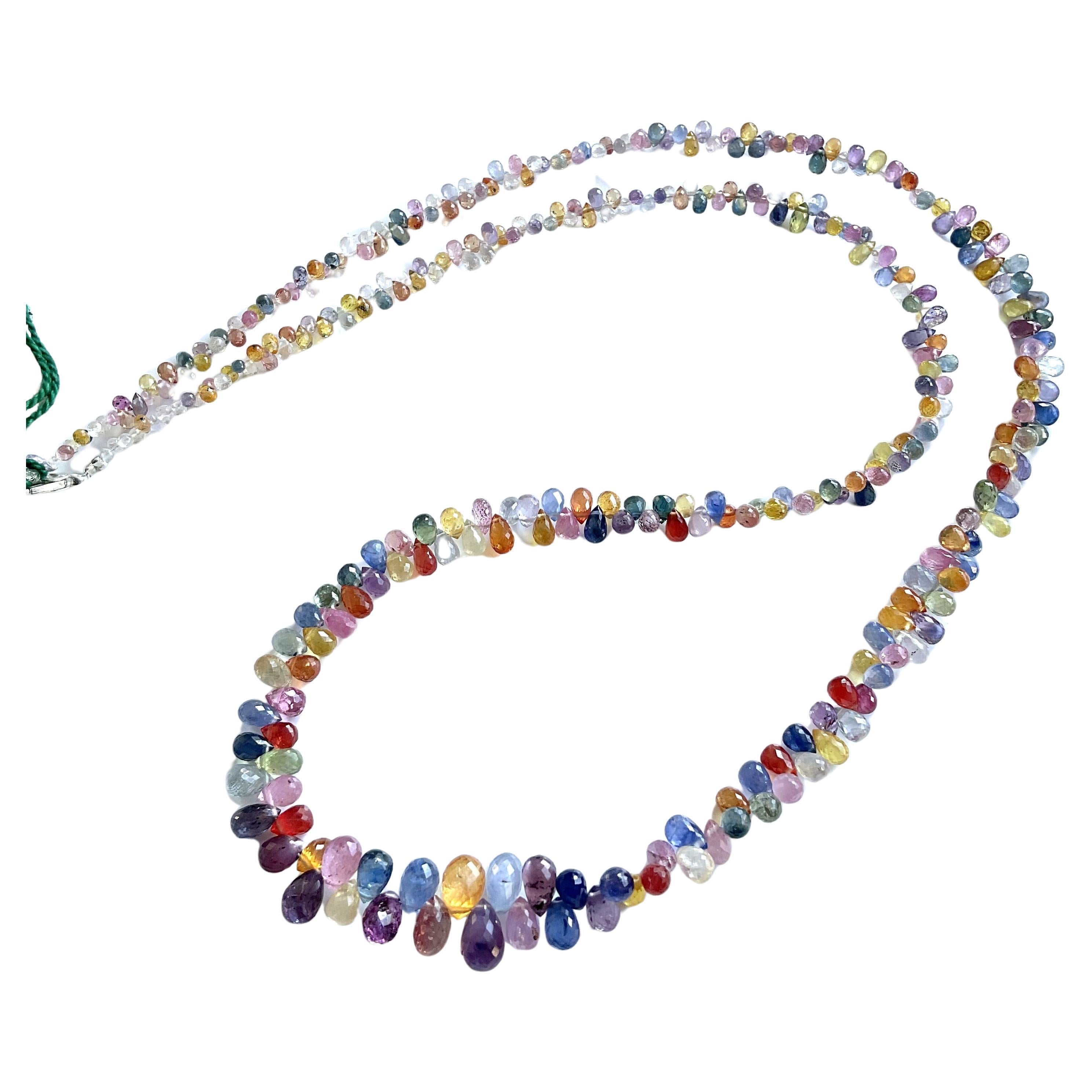 127,00 Karat Multi Color Sapphire Drops Top Qualität natürlichen Edelstein Feinschmuck