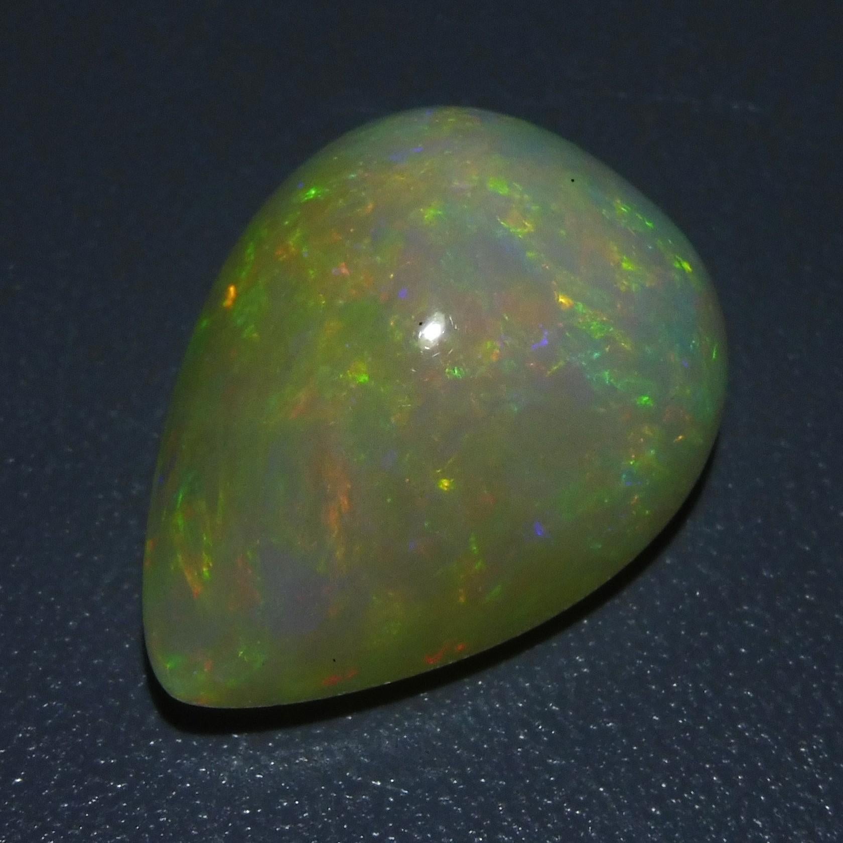 Women's or Men's 12.72 ct Pear Cabochon Opal For Sale