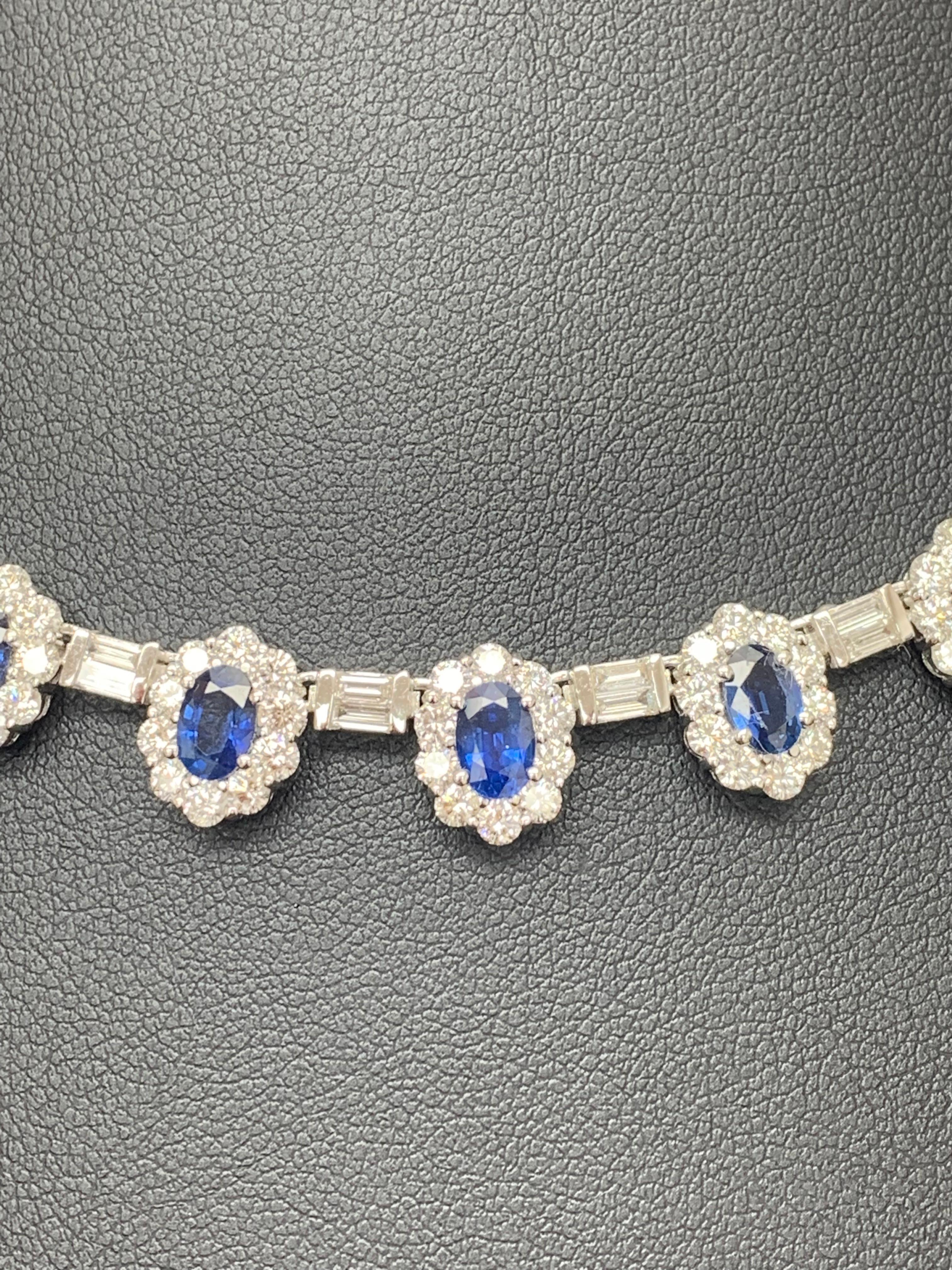 oval sapphire necklace