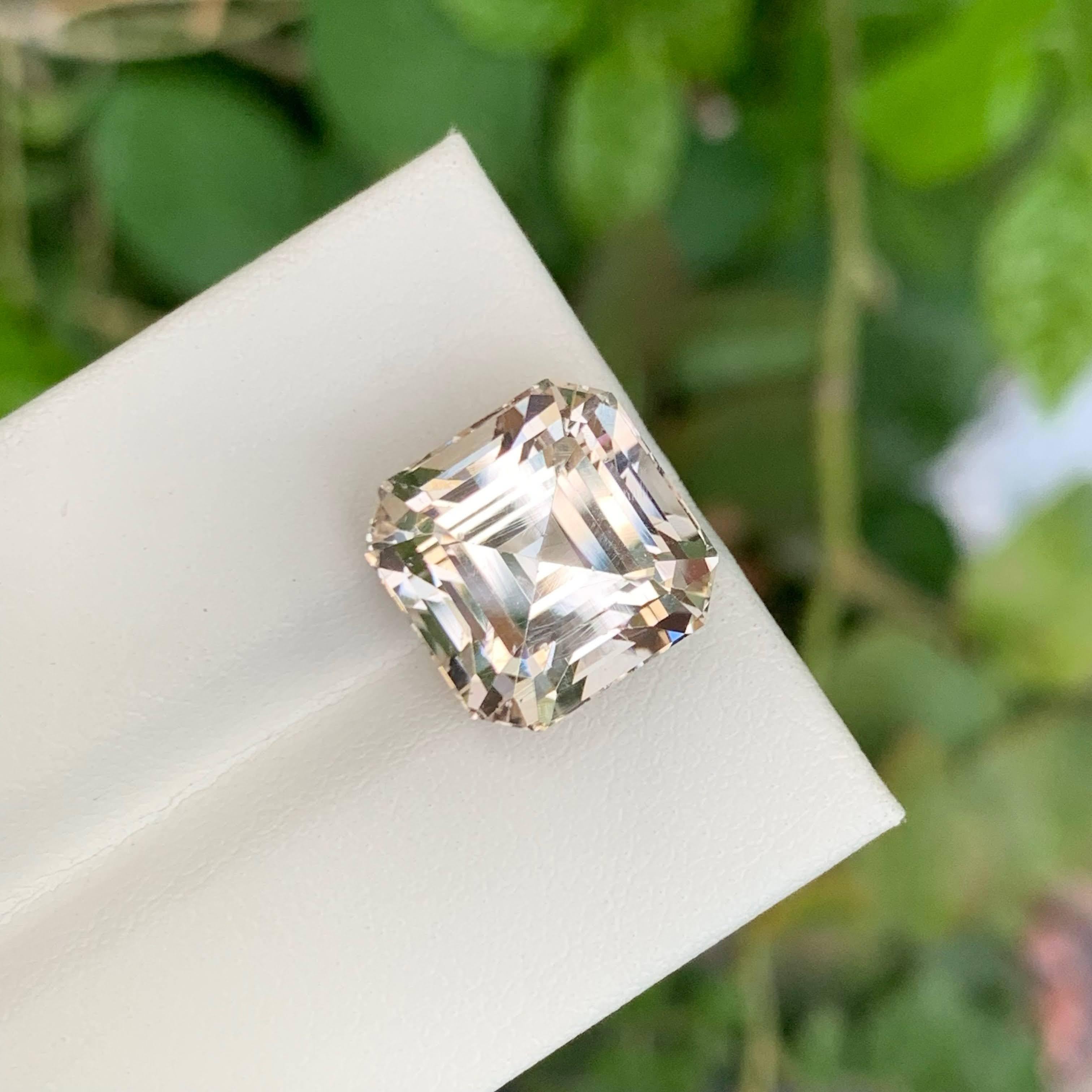 12.75 Carat Natural Loose Peach Topaz Stone Cushion Cut Pakistani Gemstone For Sale 1