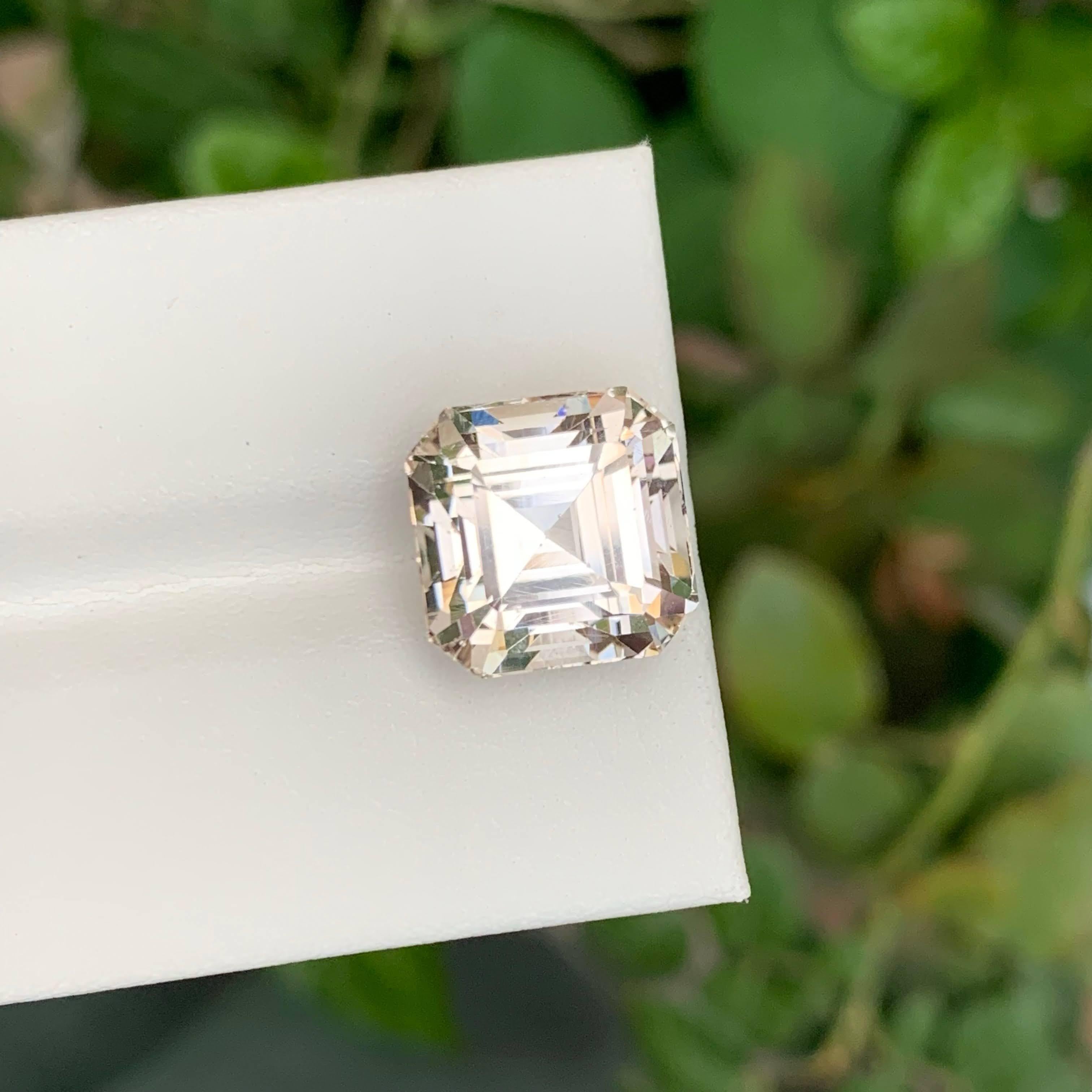 12.75 Carat Natural Loose Peach Topaz Stone Cushion Cut Pakistani Gemstone For Sale 3