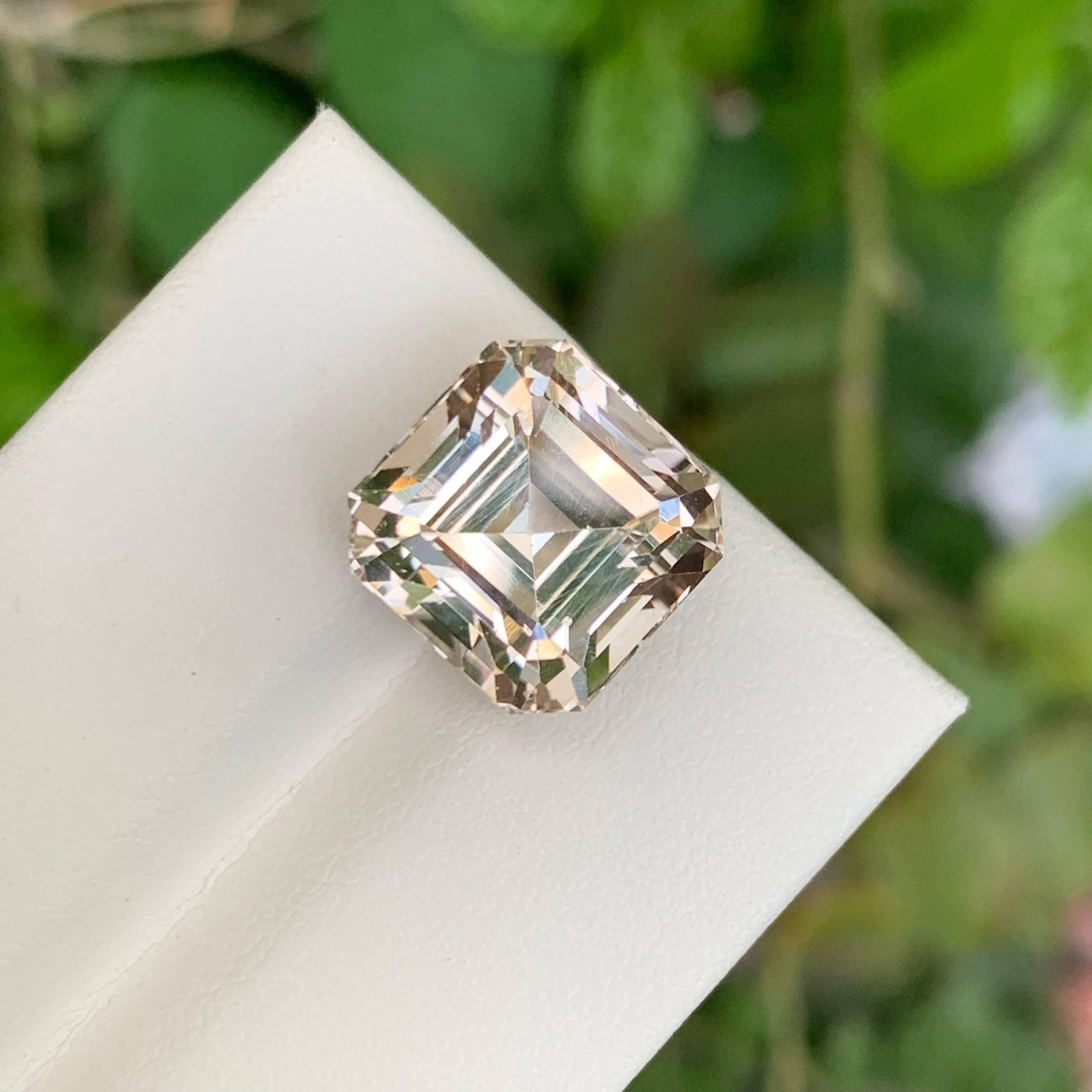 12.75 Carat Natural Loose Peach Topaz Stone Cushion Cut Pakistani Gemstone For Sale 4