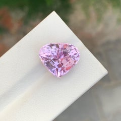 12.75 Carat Natural Loose Pink Kunzite Heart Shape Gemstone