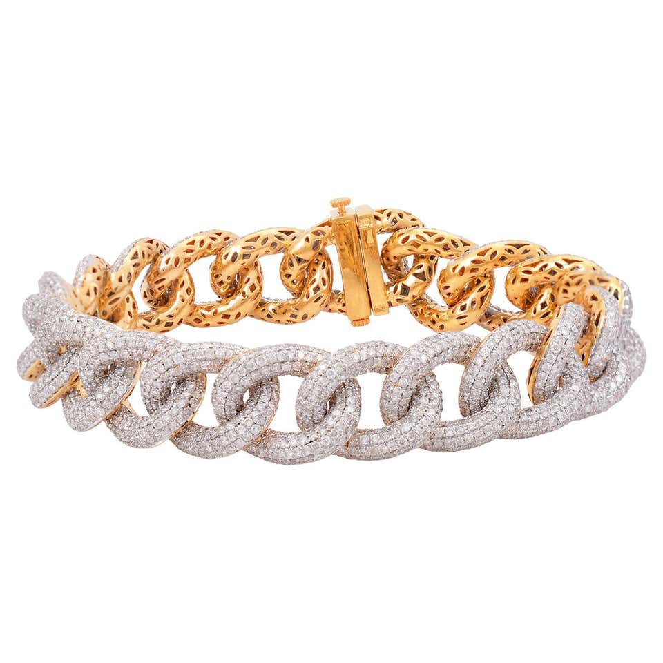 Pave cuban link bracelet Clearance