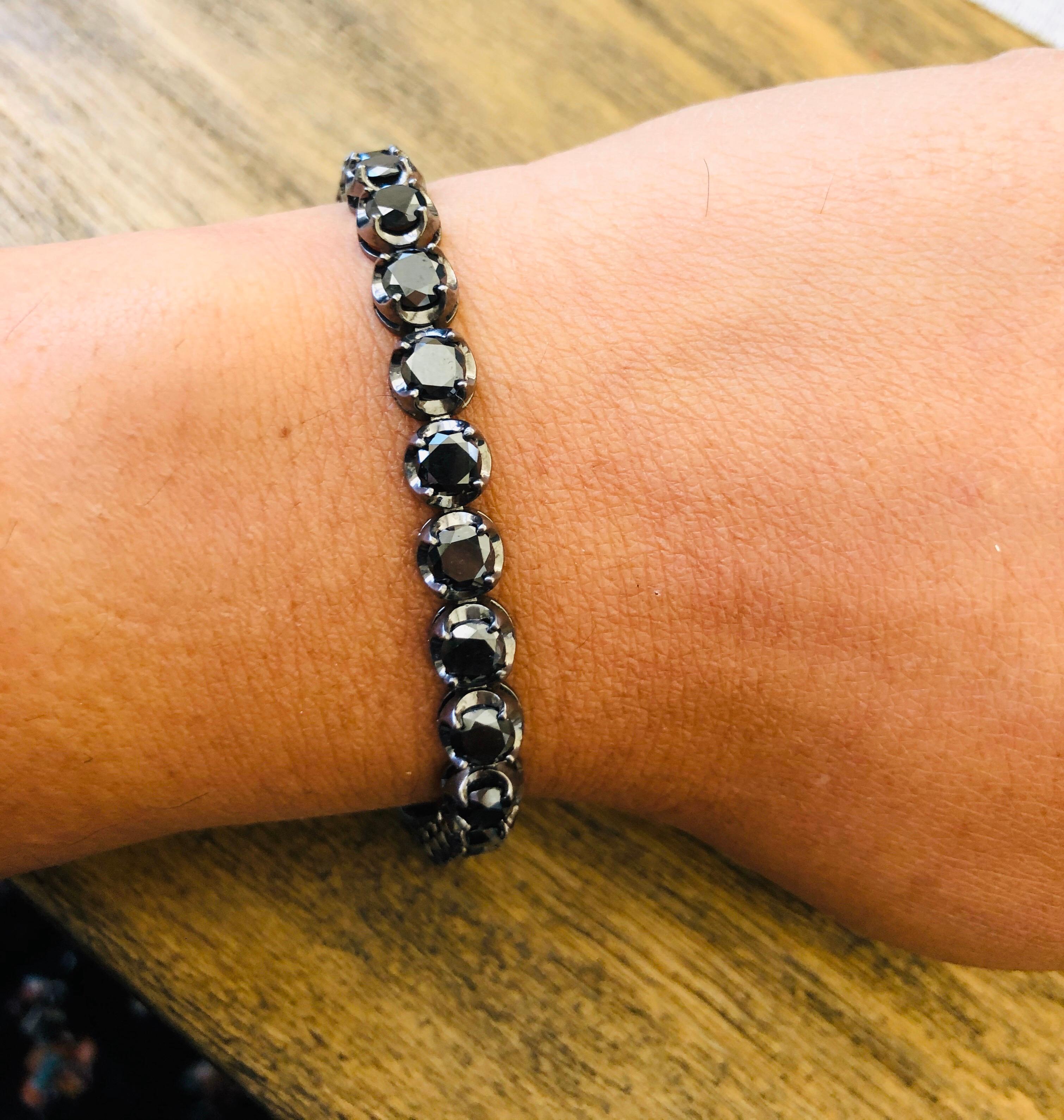 14 karat jewelry store black diamond bracelet