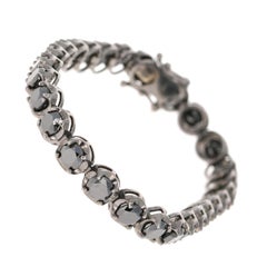 12.78 Carat Black Diamond Gold Bracelet