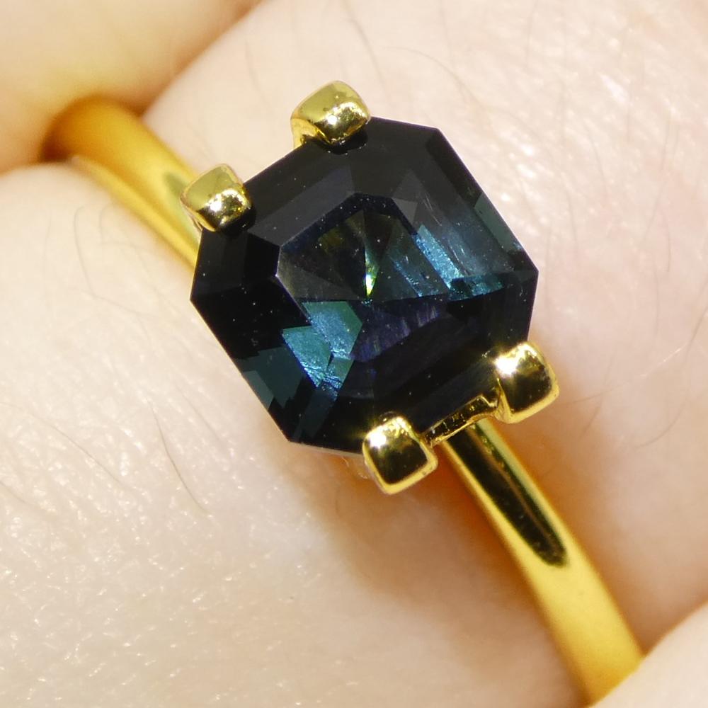 1.27 Karat Asscher-Schliff/quare Blauer Indicolit Turmalin im Asscher-Schliff im Zustand „Neu“ im Angebot in Toronto, Ontario