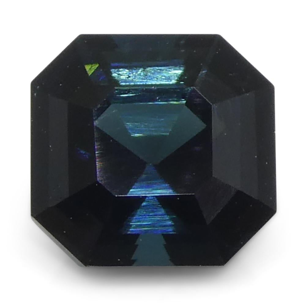 1.27 Karat Asscher-Schliff/quare Blauer Indicolit Turmalin im Asscher-Schliff im Angebot 1