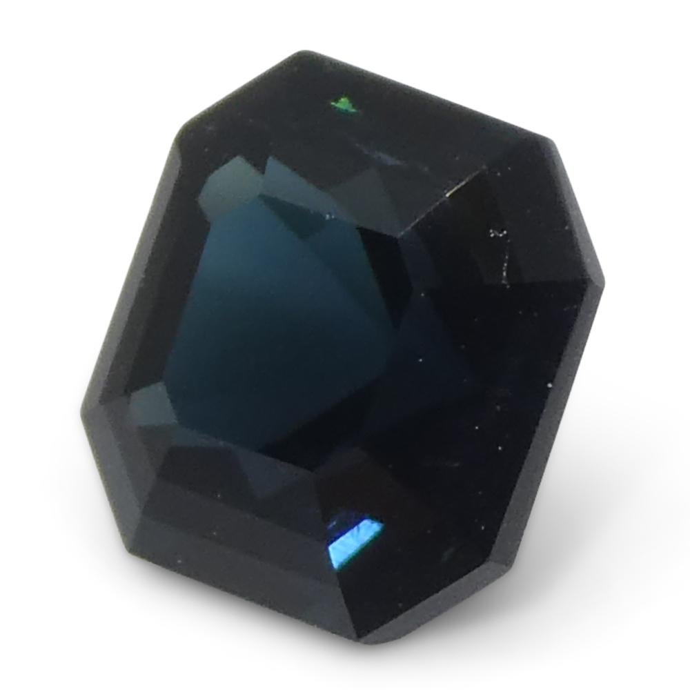 1.27 Karat Asscher-Schliff/quare Blauer Indicolit Turmalin im Asscher-Schliff im Angebot 3