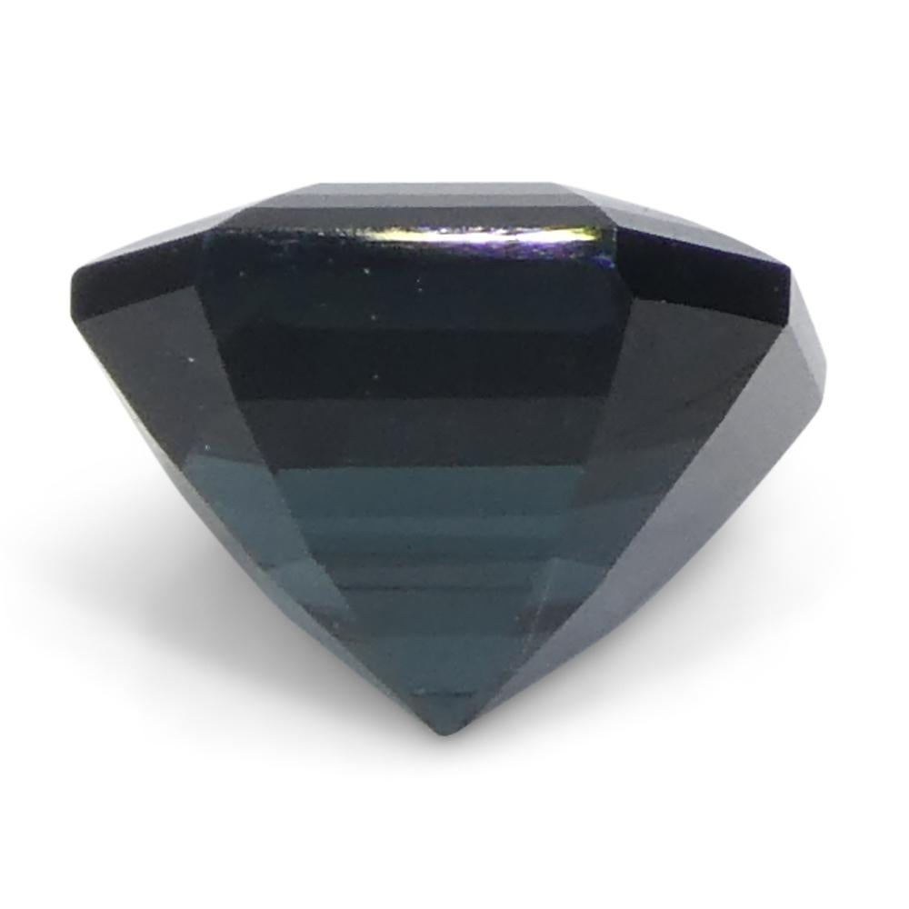 1.27 Karat Asscher-Schliff/quare Blauer Indicolit Turmalin im Asscher-Schliff im Angebot 5