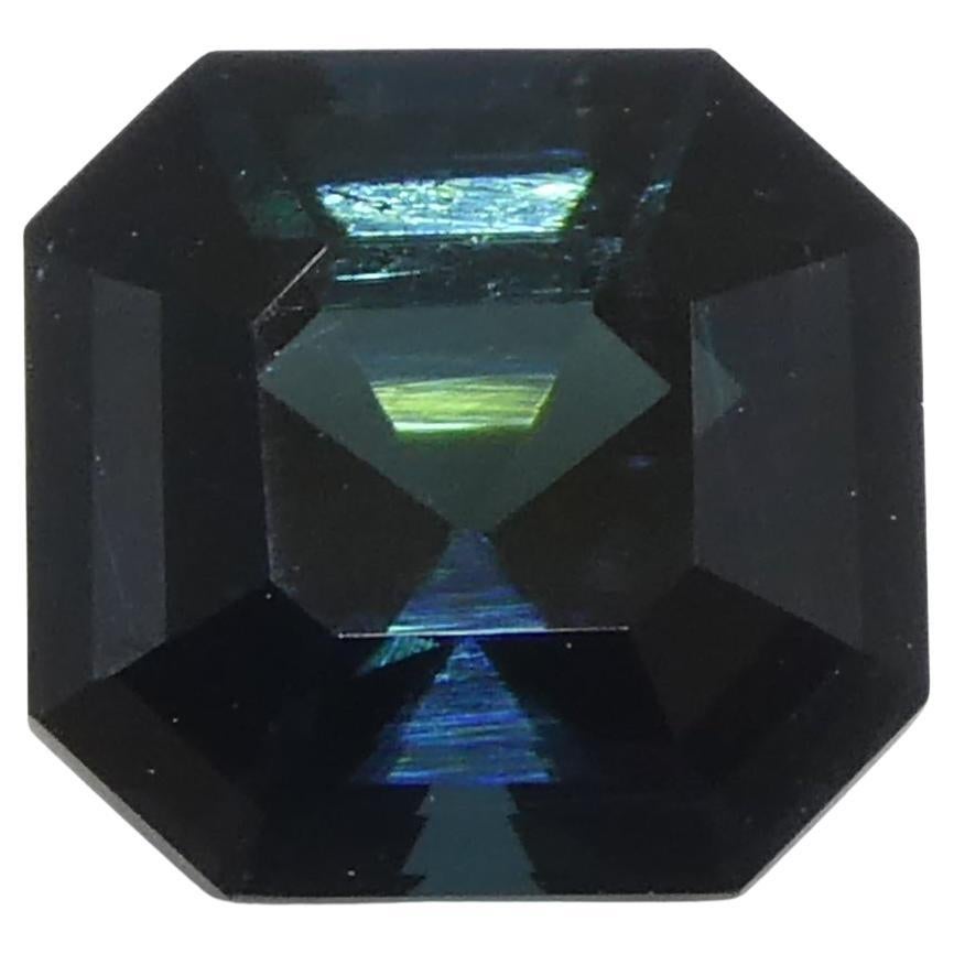 1,27ct Corte Asscher/Turmalina Indicolita Azul Cuadrada