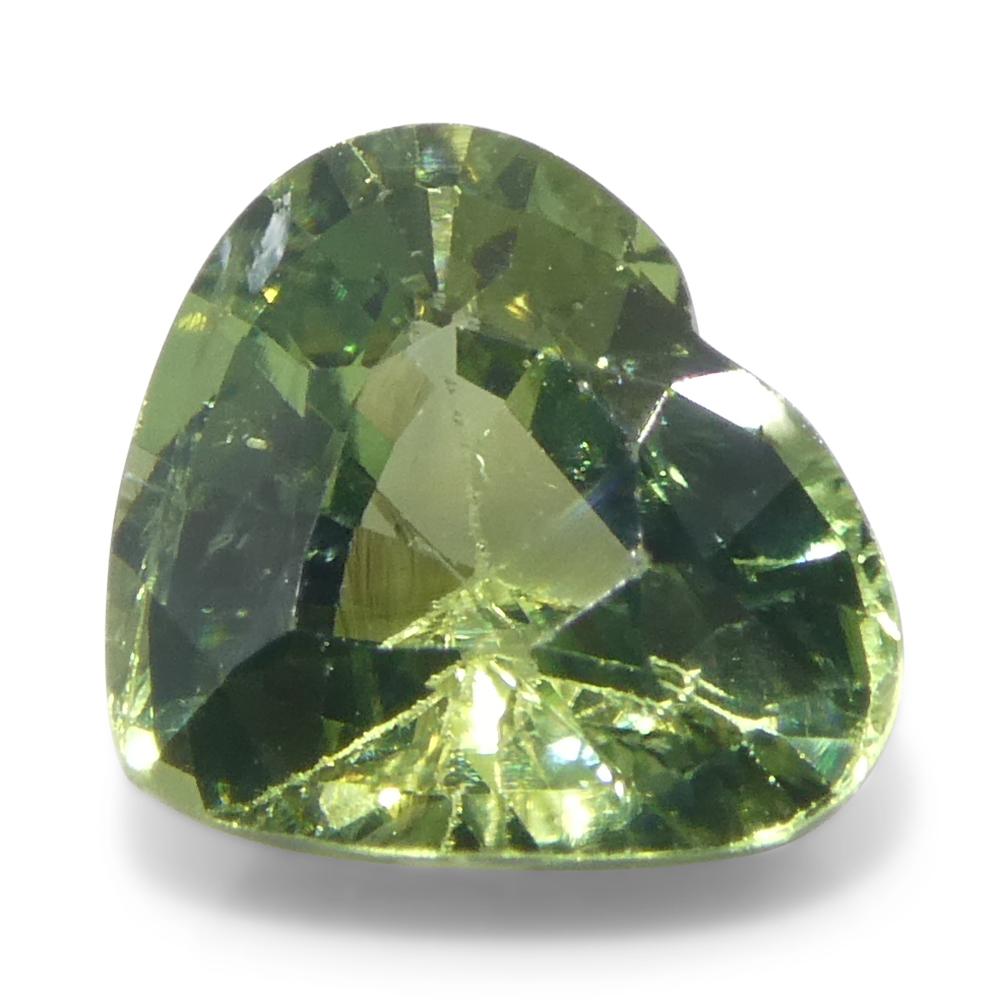1.27ct Heart Green Sapphire from Sri Lanka For Sale 8