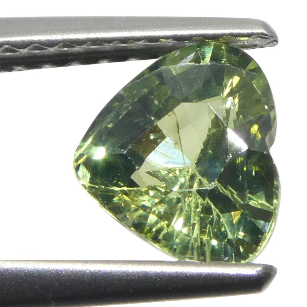 1.27ct Heart Green Sapphire from Sri Lanka For Sale 4