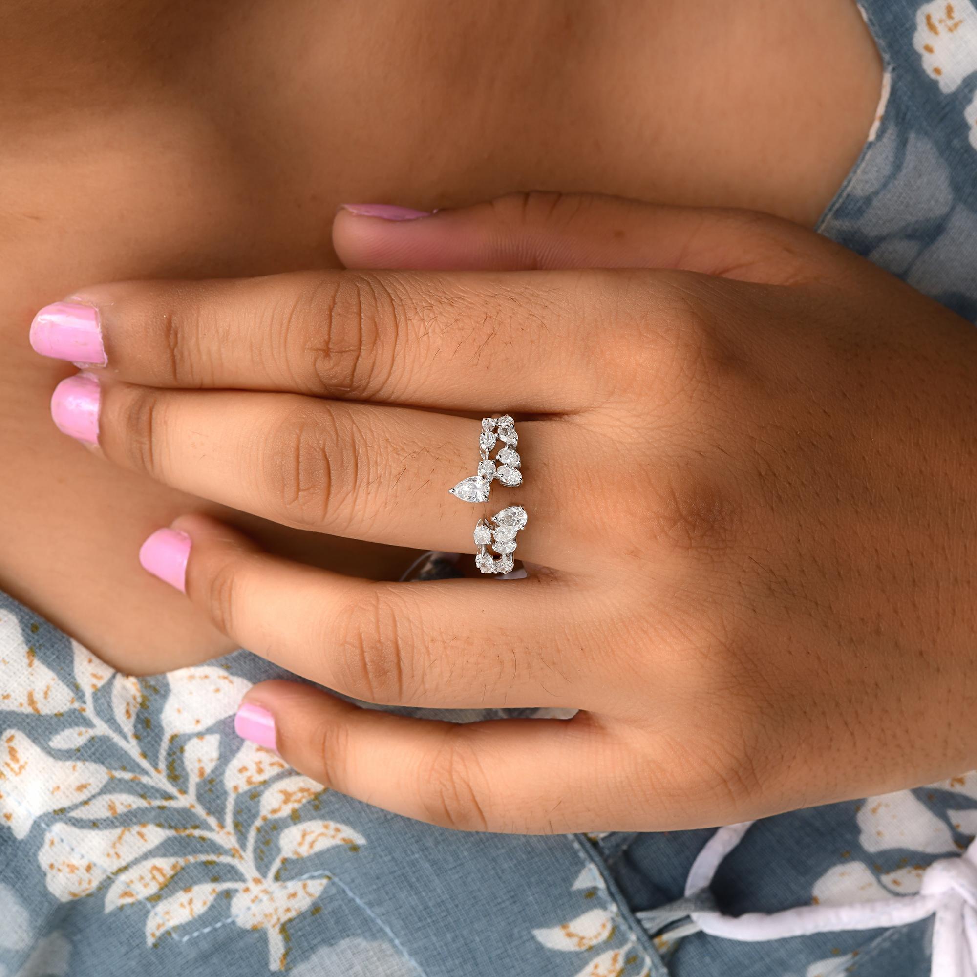 in vendita:  Anello di fidanzamento aperto con diamante naturale da 1,27 carati in oro bianco 14k Tutte le tariffe pagate 2