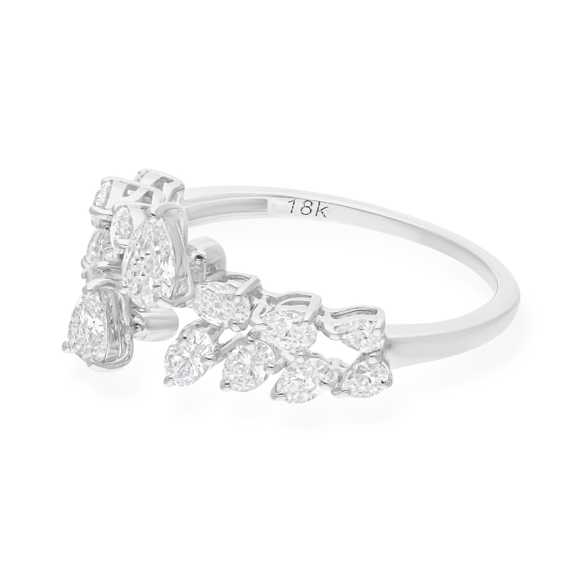in vendita:  Anello di fidanzamento aperto con diamante naturale da 1,27 carati in oro bianco 14k Tutte le tariffe pagate 7