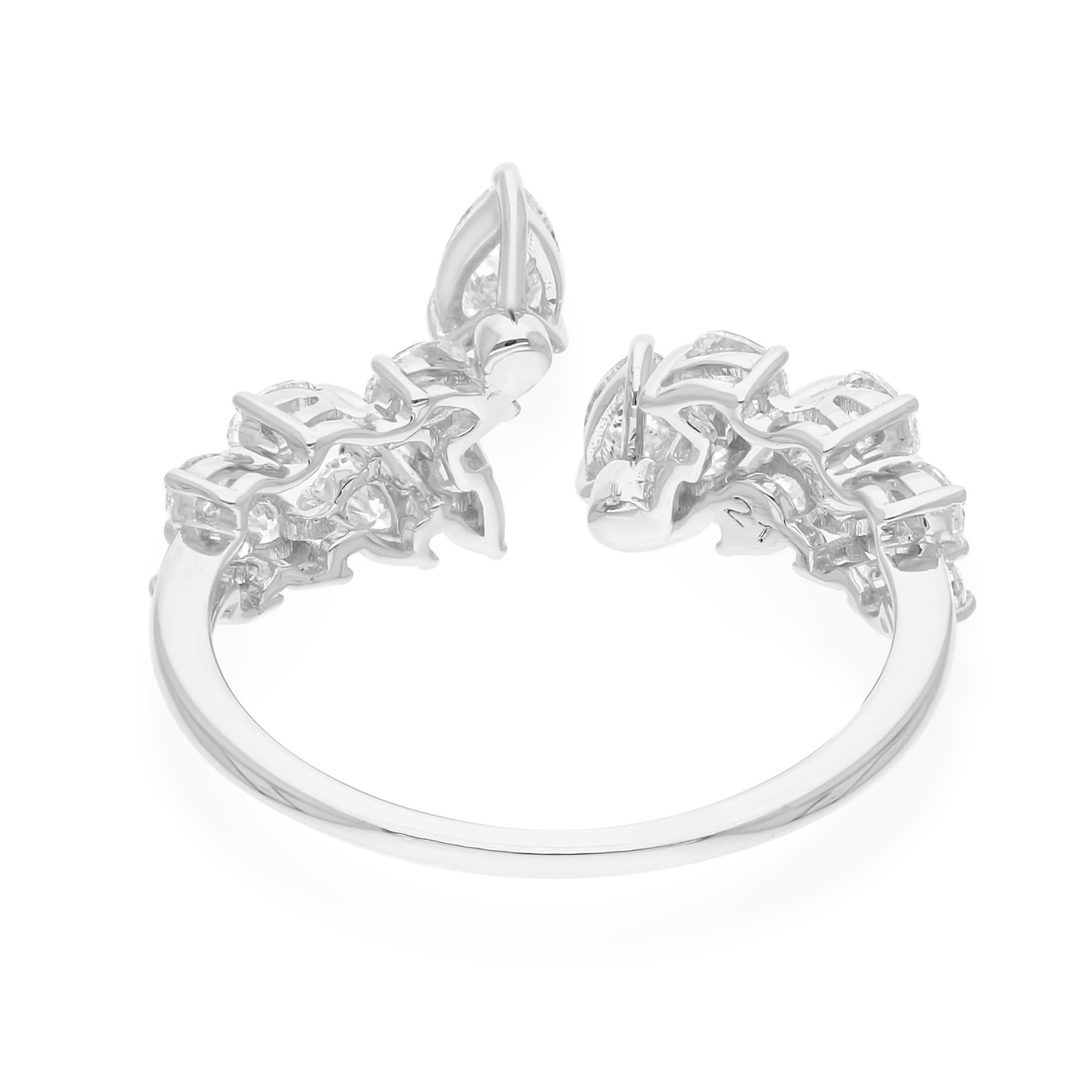 in vendita:  Anello di fidanzamento aperto con diamante naturale da 1,27 carati in oro bianco 14k Tutte le tariffe pagate 8