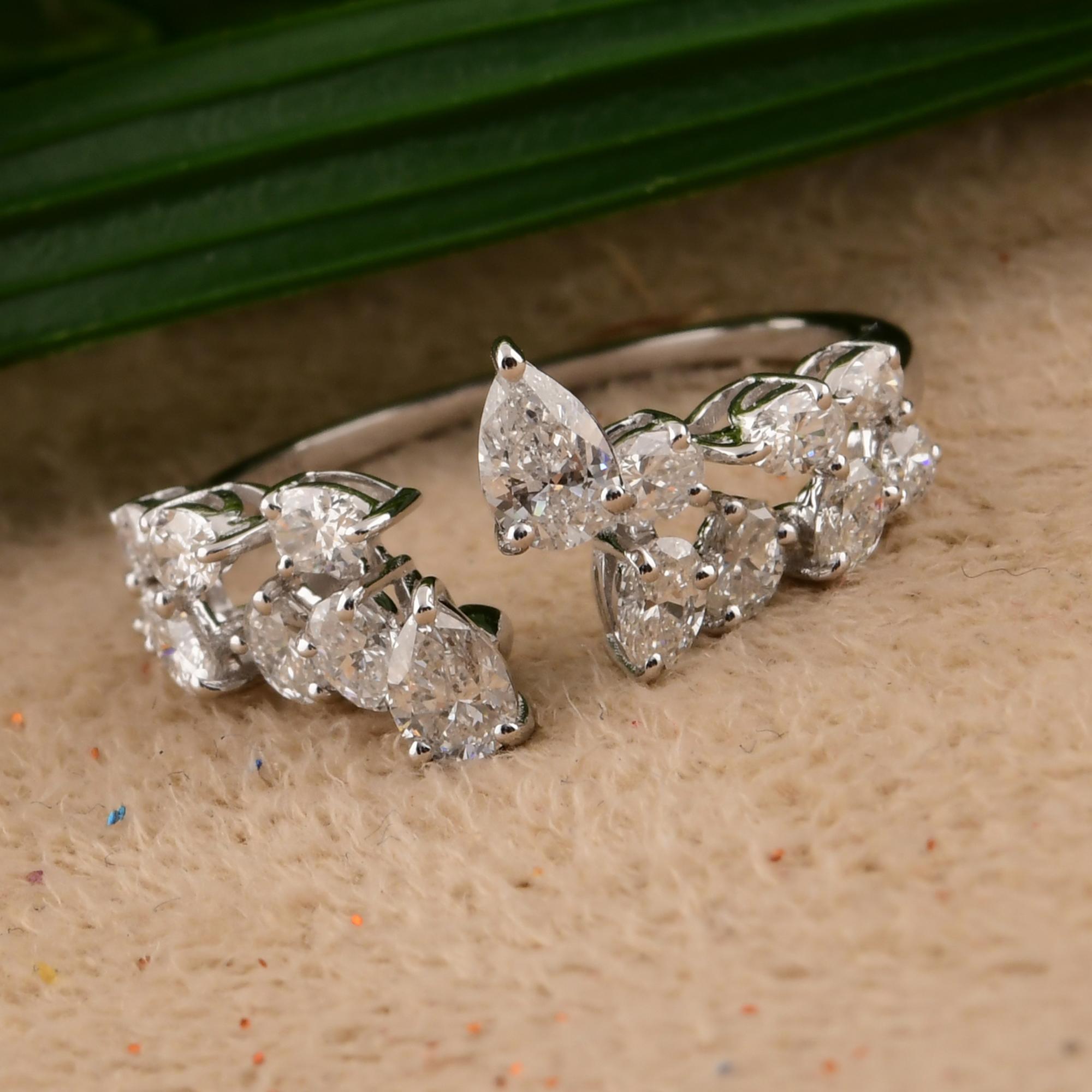 in vendita:  Anello di fidanzamento aperto con diamante naturale da 1,27 carati in oro bianco 18 carati Tutte le tariffe pagate 4