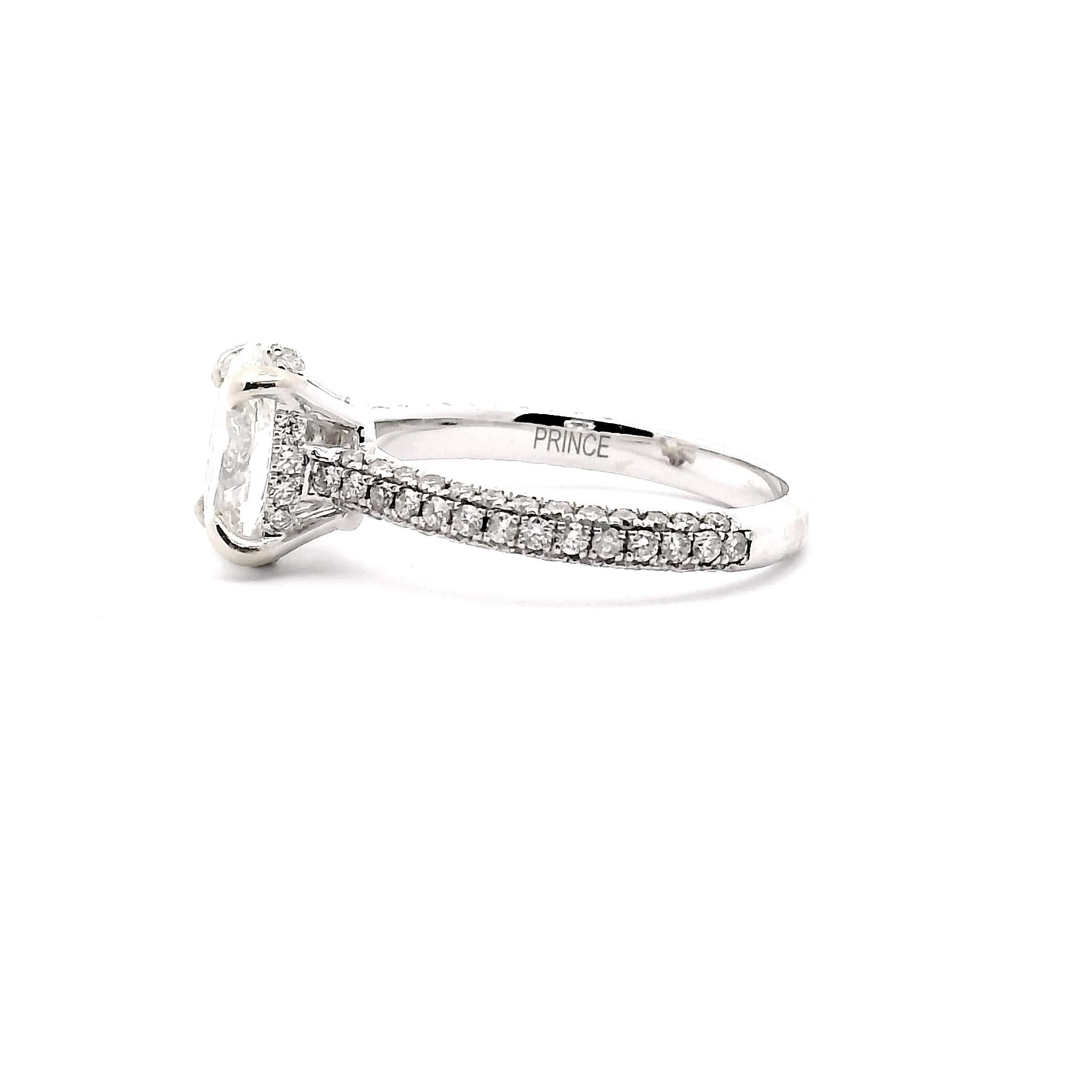 1.27ct. Oval Diamond Engagement Ring In Good Condition For Sale In Sausalito, CA