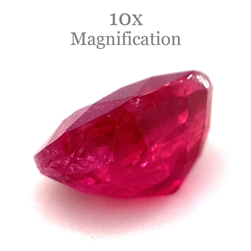 Brilliant Cut 1.27ct Oval Red Ruby from Mozambique For Sale