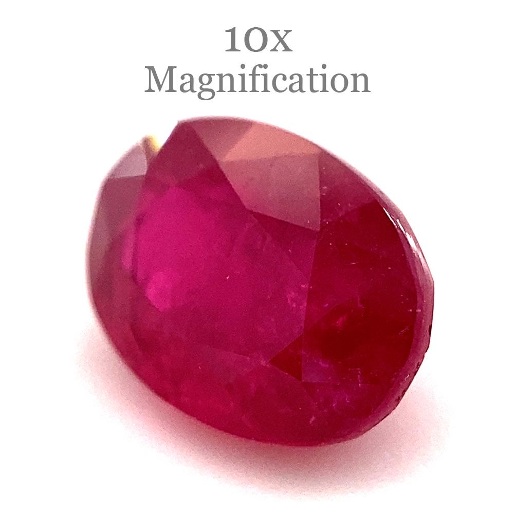 Women's or Men's 1.27ct Oval Red Ruby from Mozambique For Sale