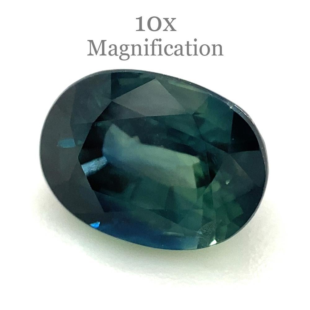 1.27ct Oval Teal Blue Sapphire from Australia Unheated For Sale 7