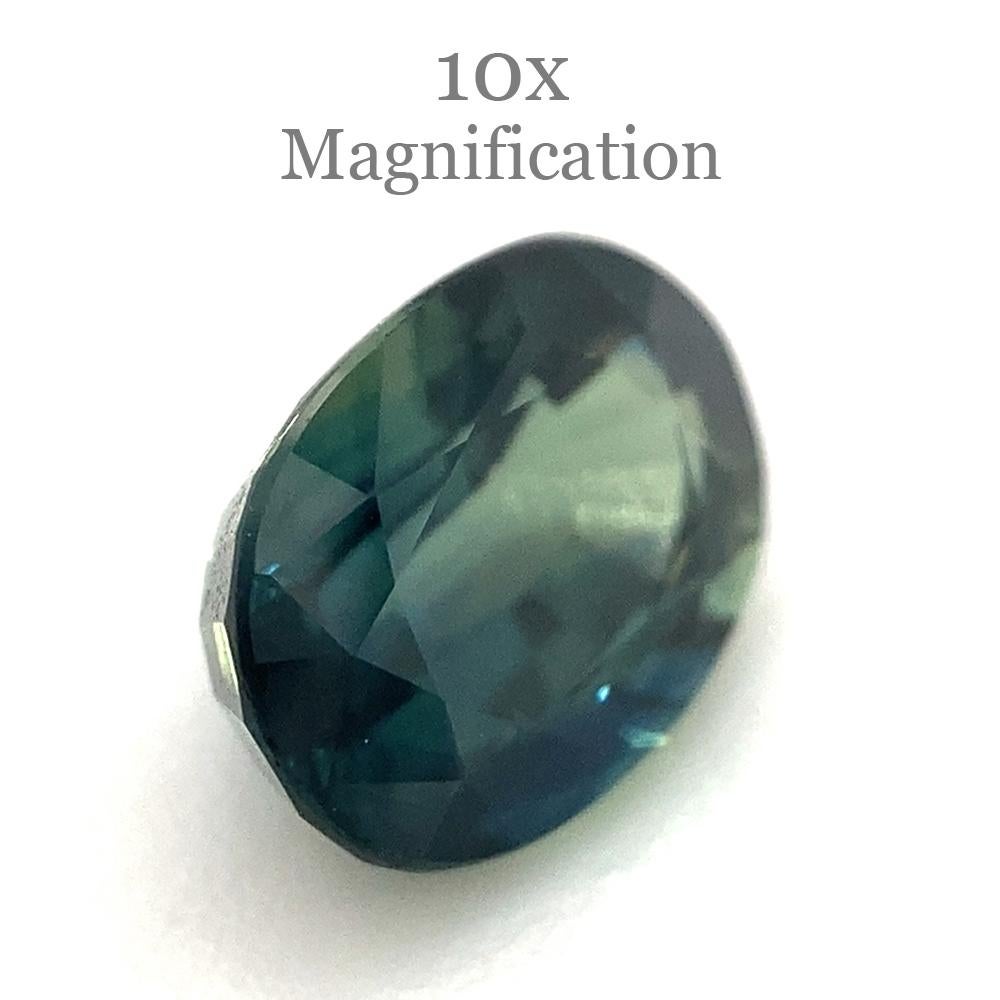 1.27ct Oval Teal Blue Sapphire from Australia Unheated For Sale 8